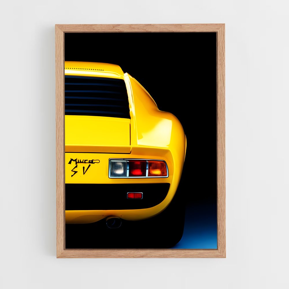 Poster Lamborghini Jaune (vue 4)